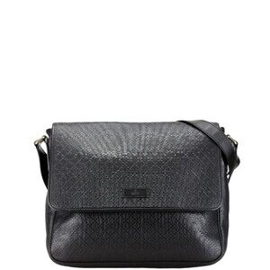 GUCCI Black Leather Shoulder Bag
